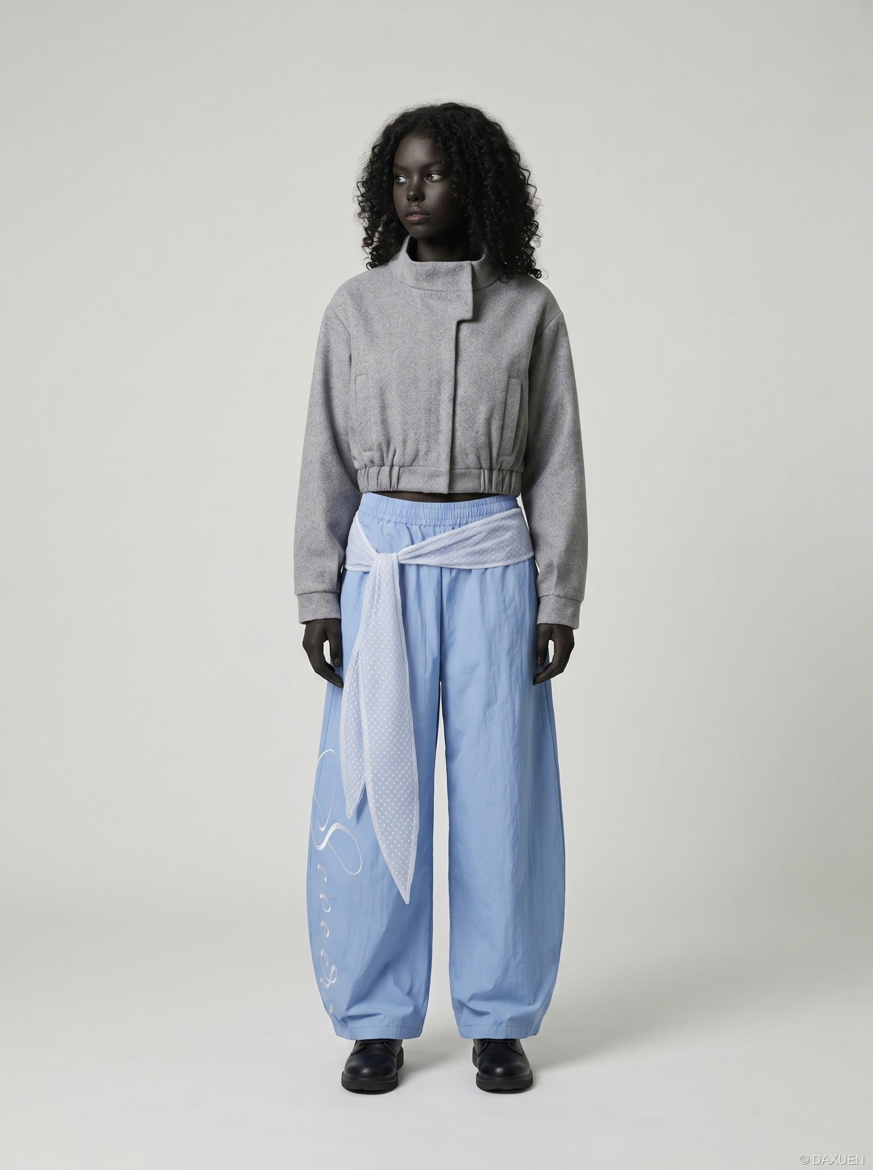 Balloon-Leg Sash Pants