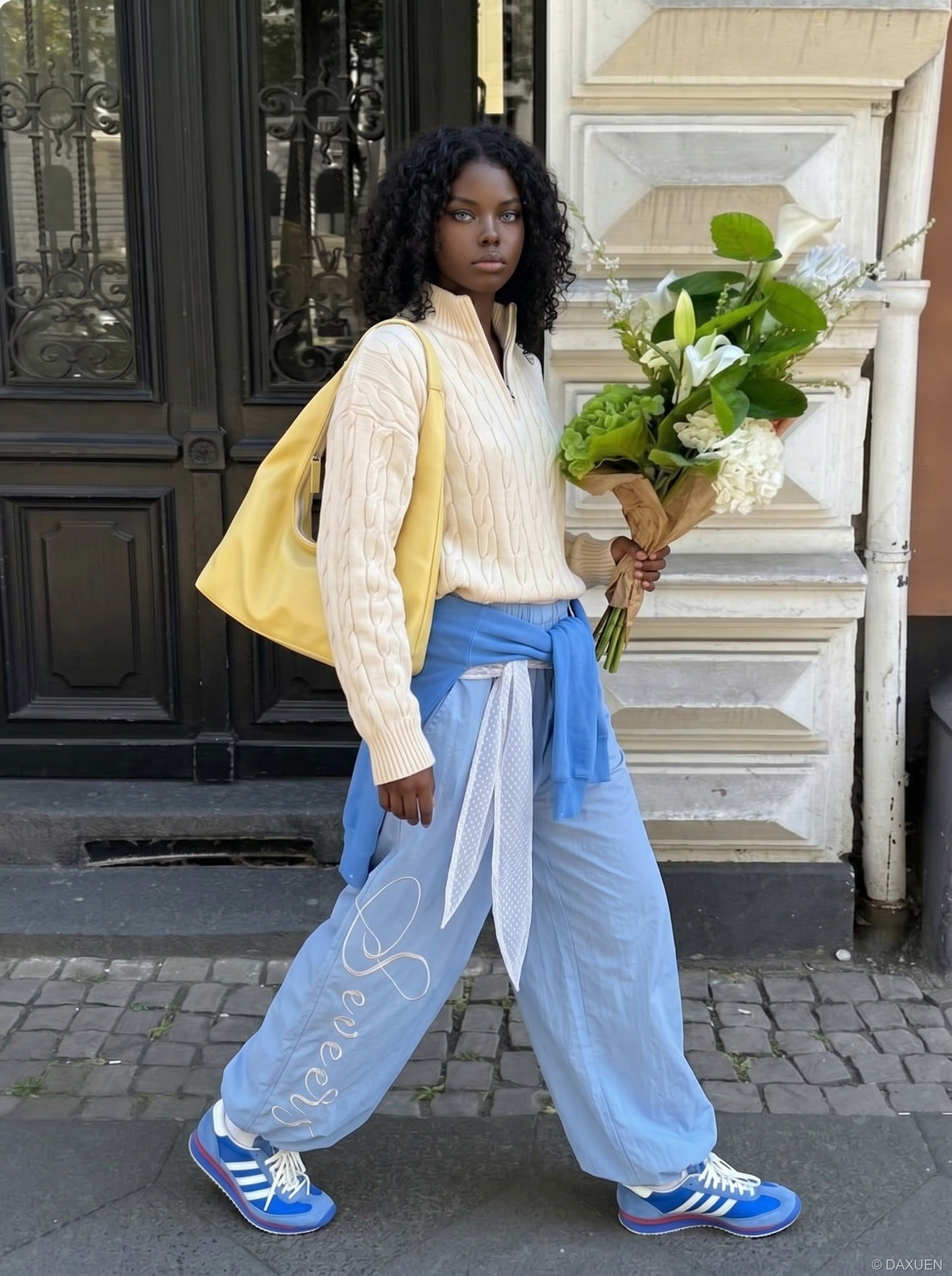 Balloon-Leg Sash Pants