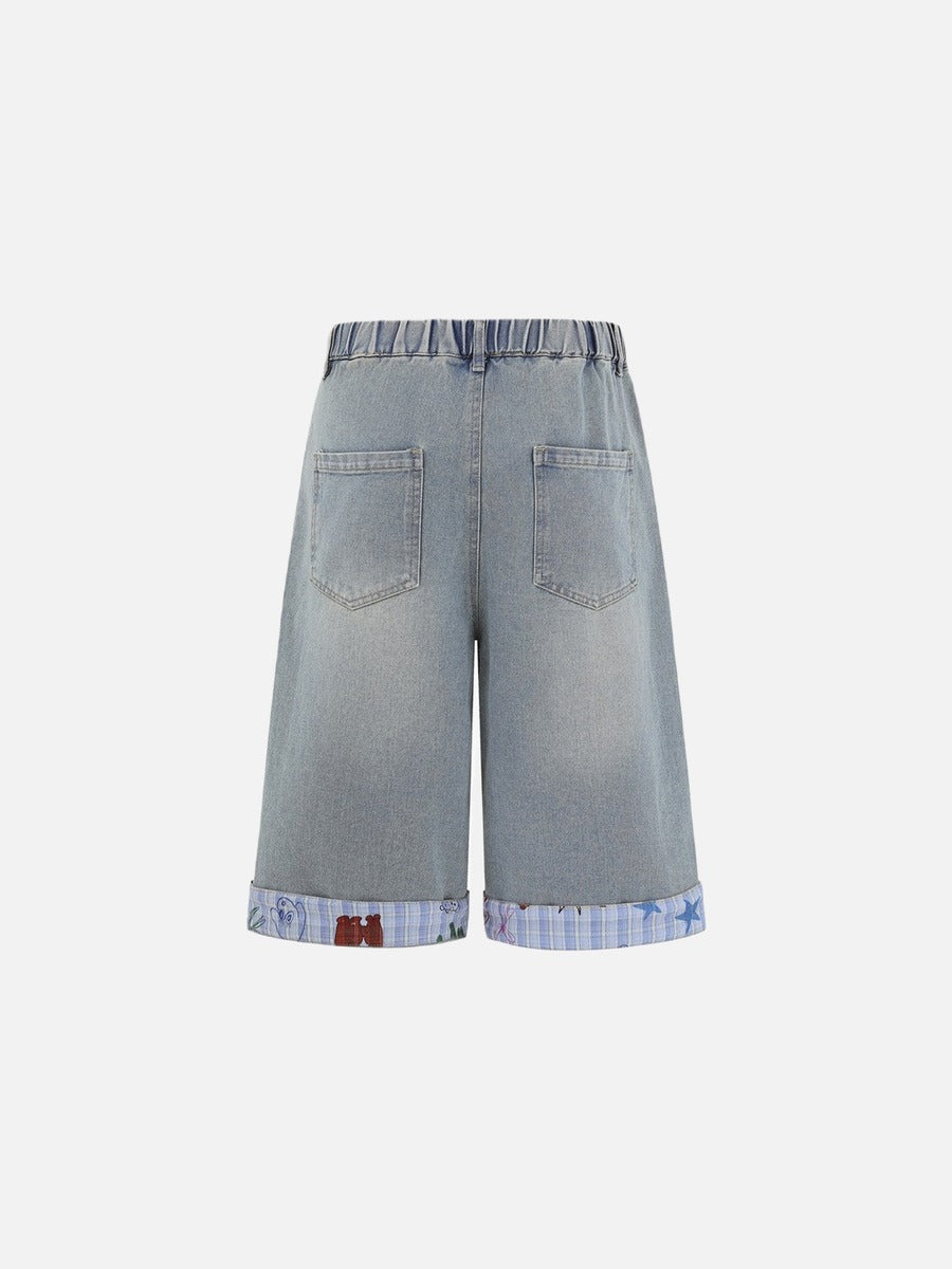 Be Nola Embroidered Denim Culottes