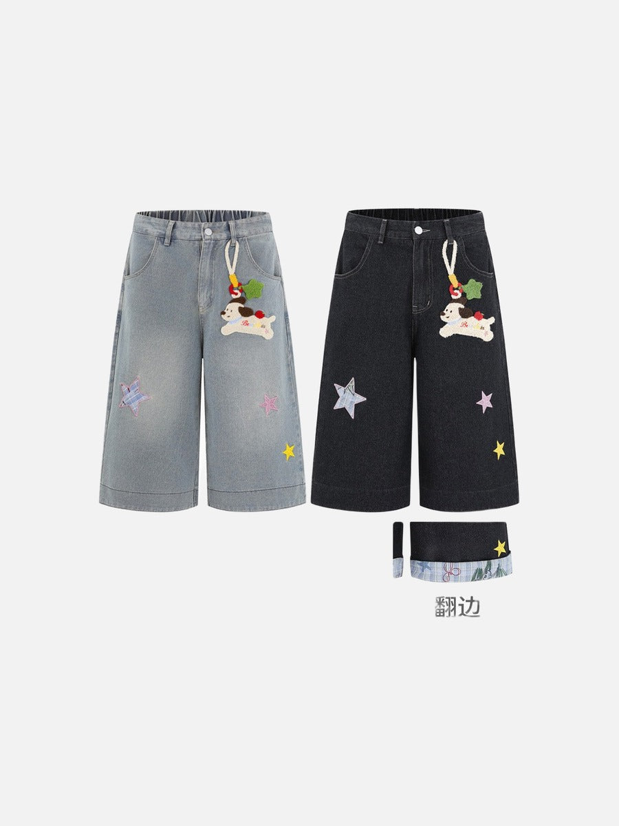 Be Nola Embroidered Denim Culottes