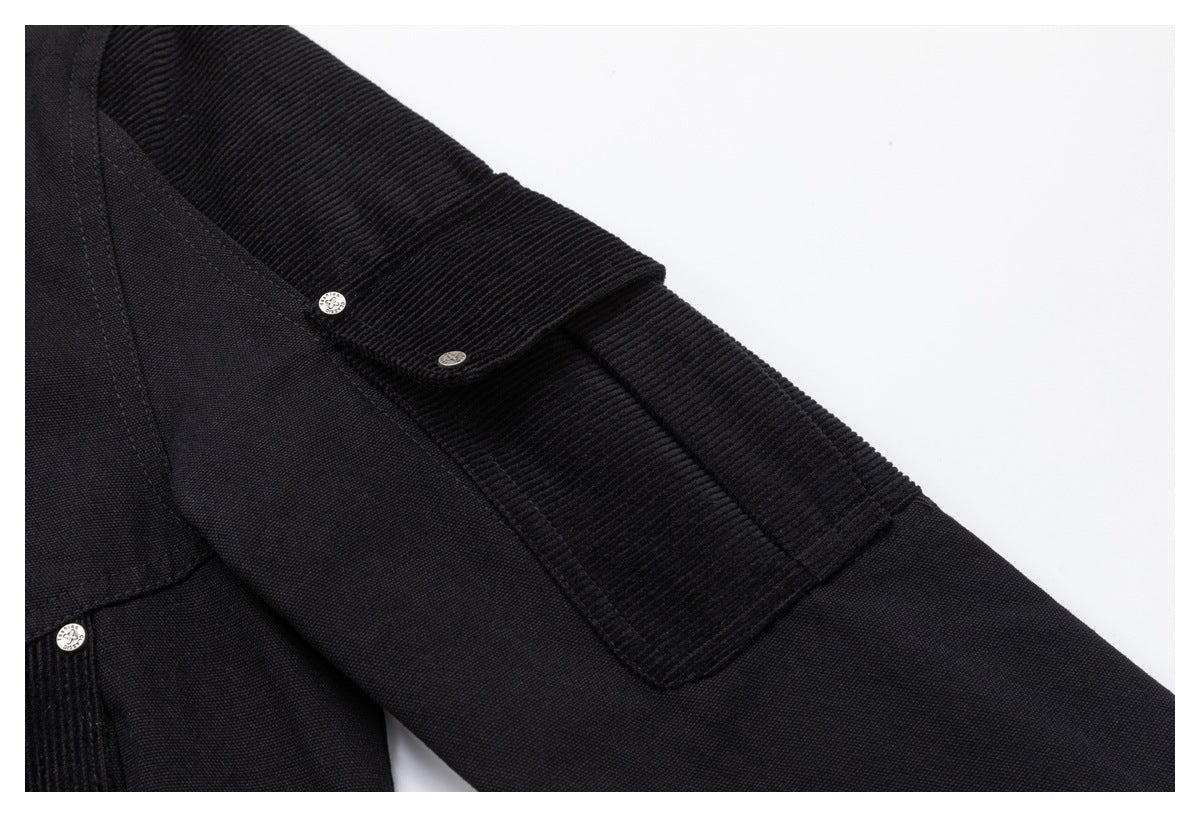 DAXUEN black cropped jacket with buckled straps