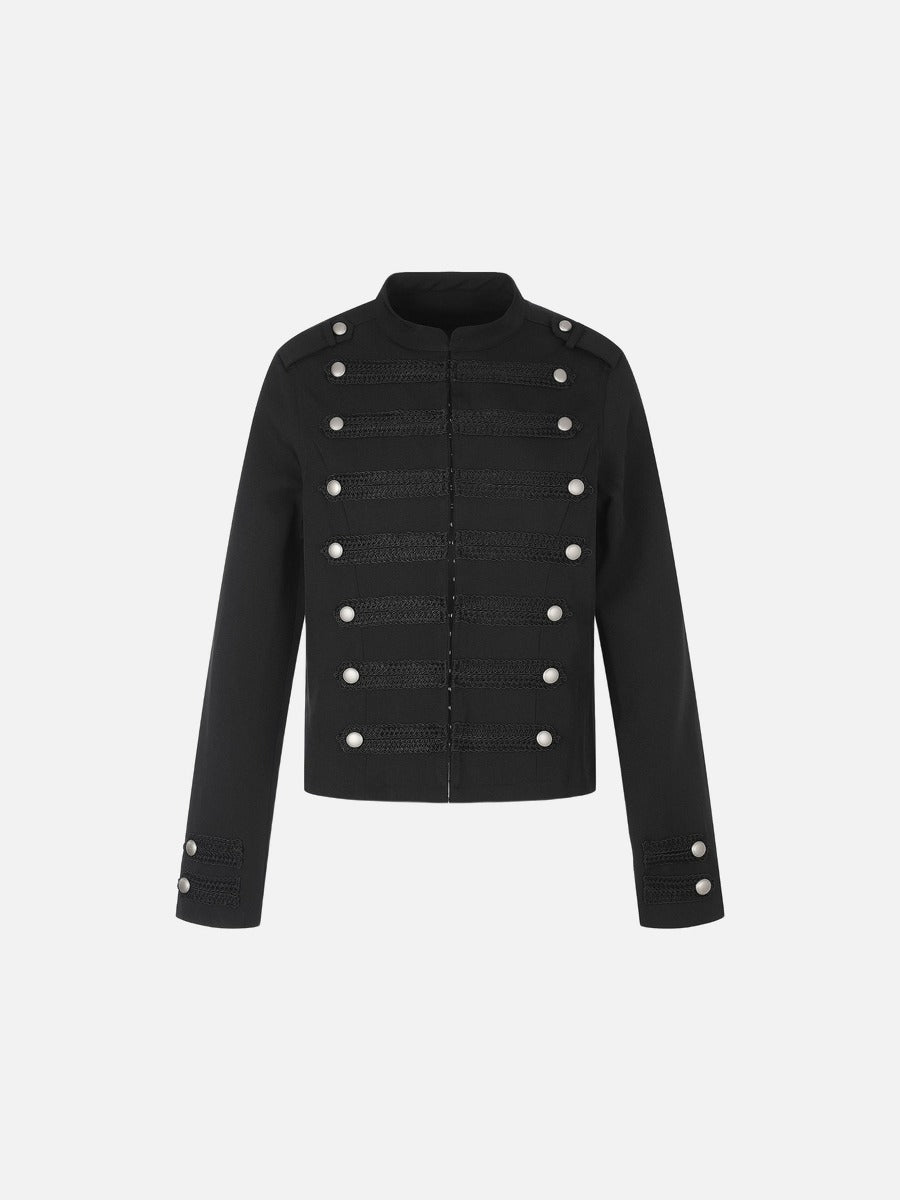 DAXUEN black cropped military design jacket