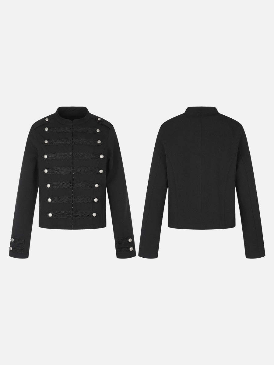 DAXUEN black cropped military design jacket
