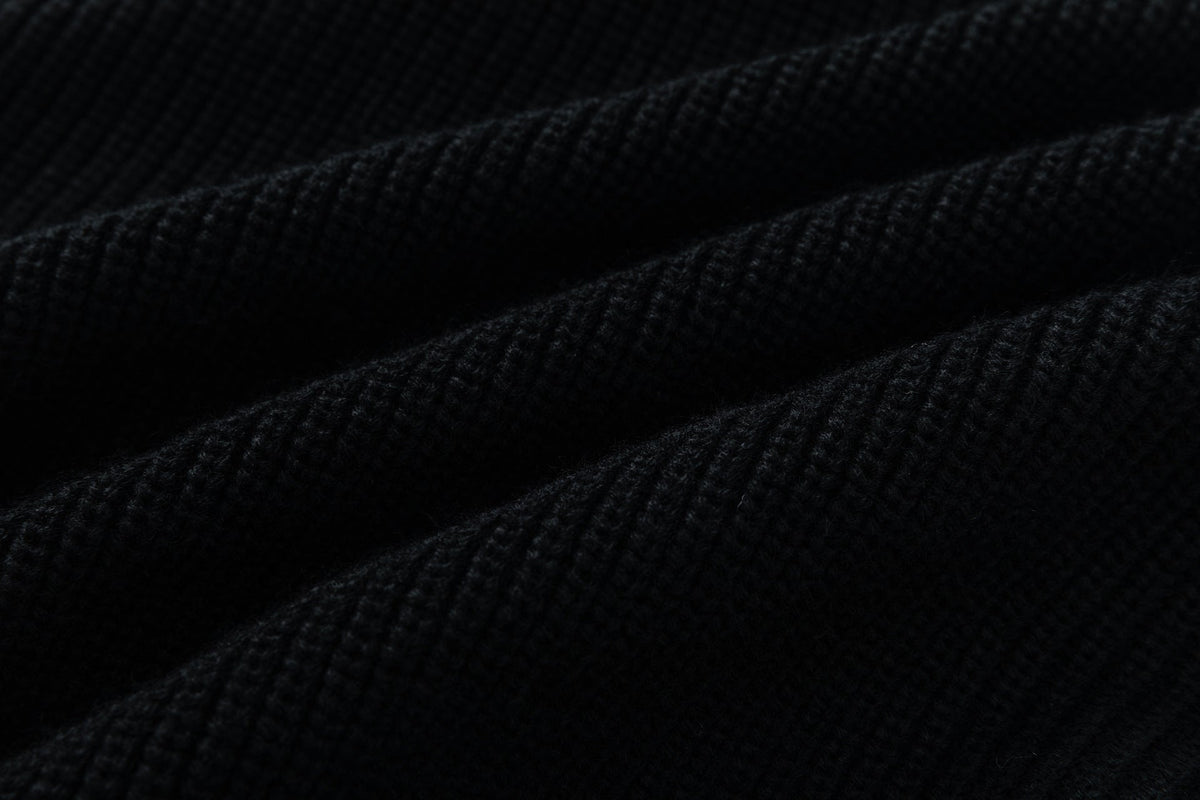 DAXUEN black oversized patchwork knit sweater
