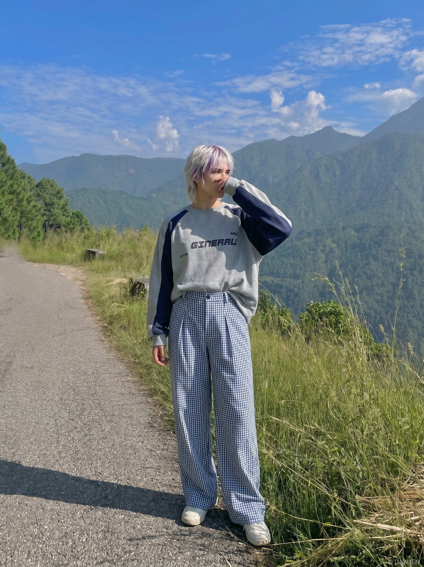 Gingham Baggy Pants