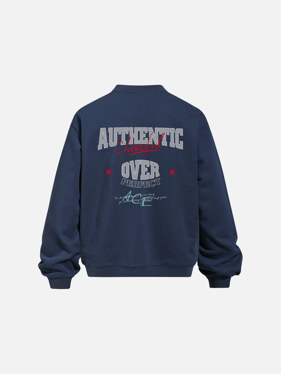 Bold Block Lettering Oversized Sweatshirt
