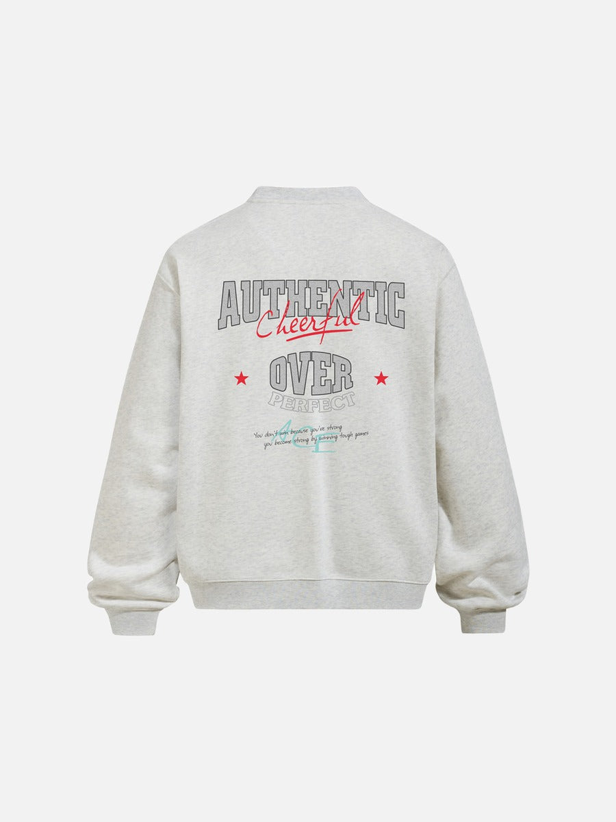Bold Block Lettering Oversized Sweatshirt
