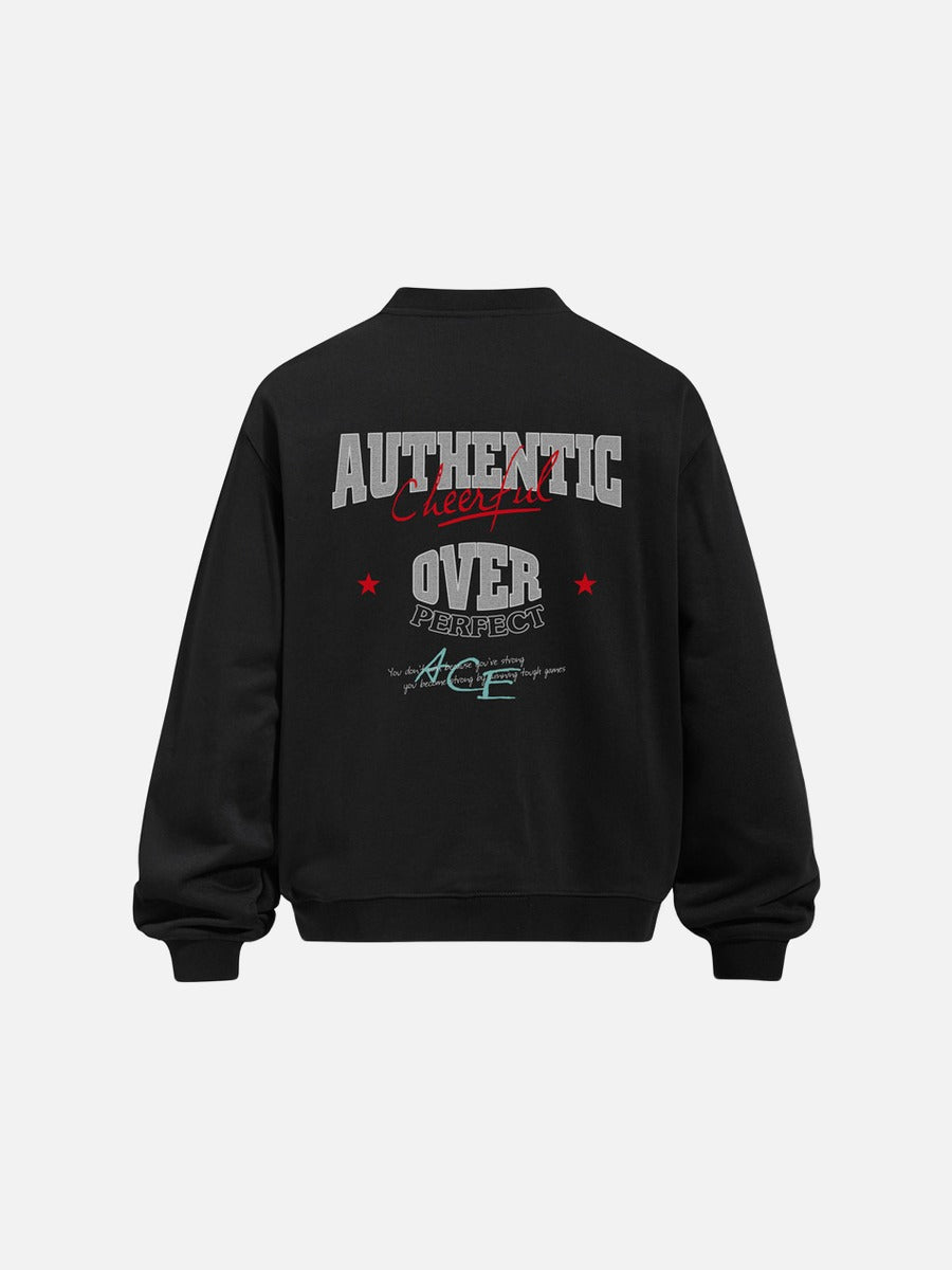 Bold Block Lettering Oversized Sweatshirt