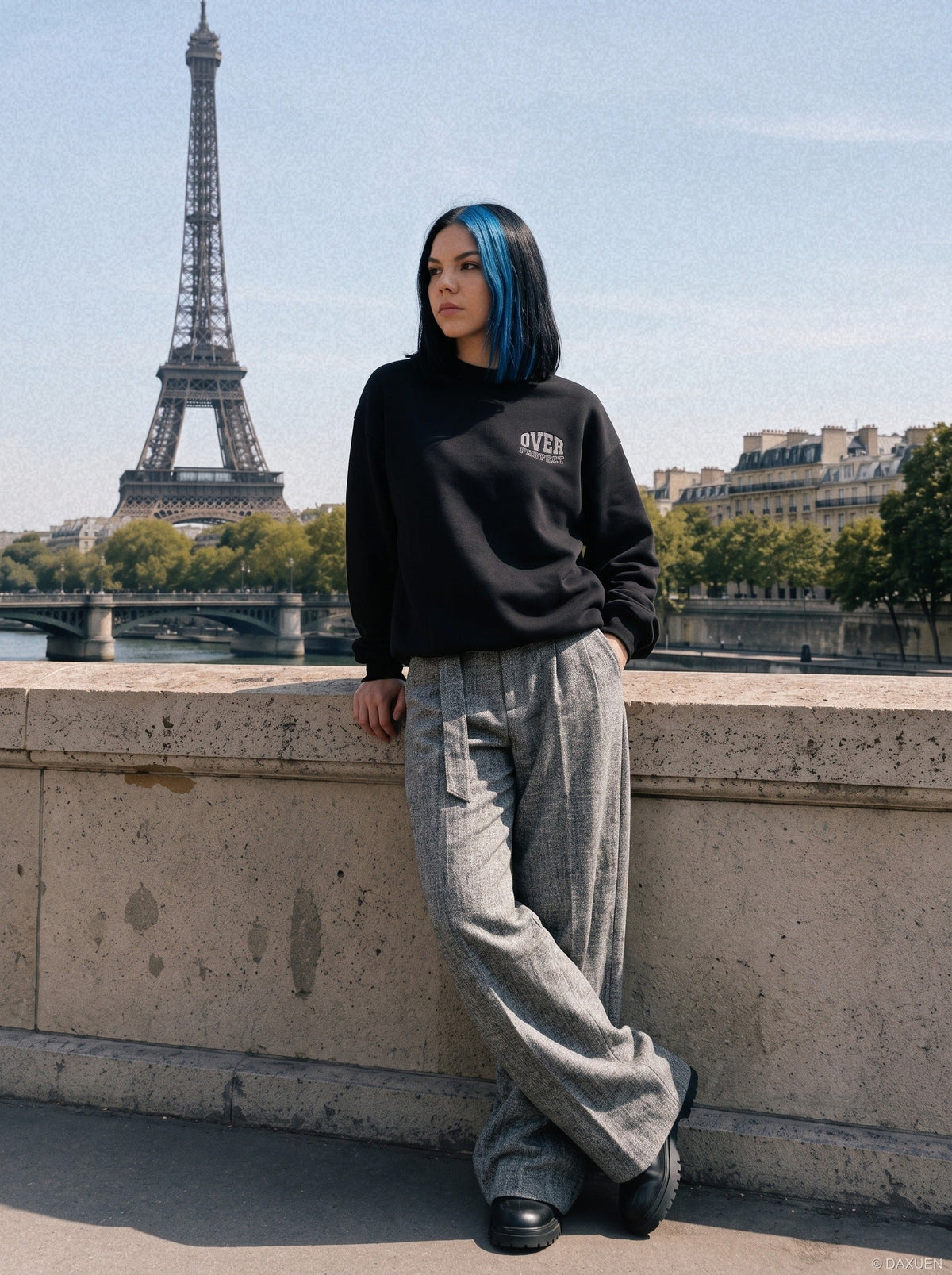 Bold Block Lettering Oversized Sweatshirt