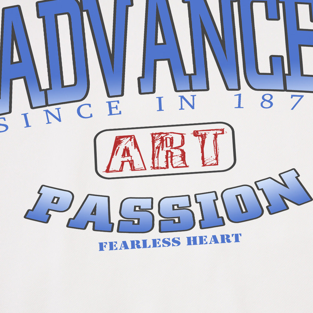 Bold Blue Graphic Oversized Crewneck Sweatshirt