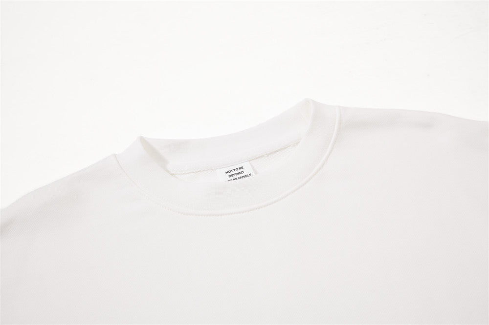 Bold Graphic Layered Sweatshirt with Mock Neck