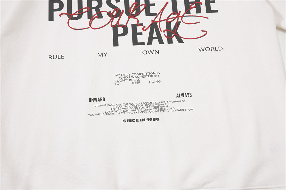 Bold Graphic Layered Sweatshirt with Mock Neck