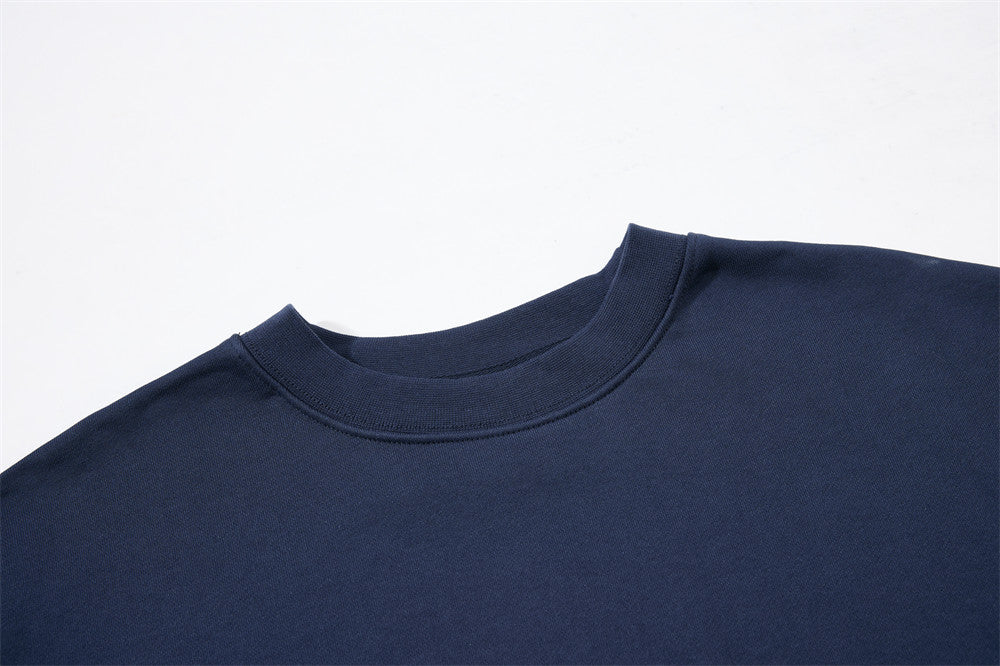 Blurred Heart Graphic Mock Neck Sweatshirt