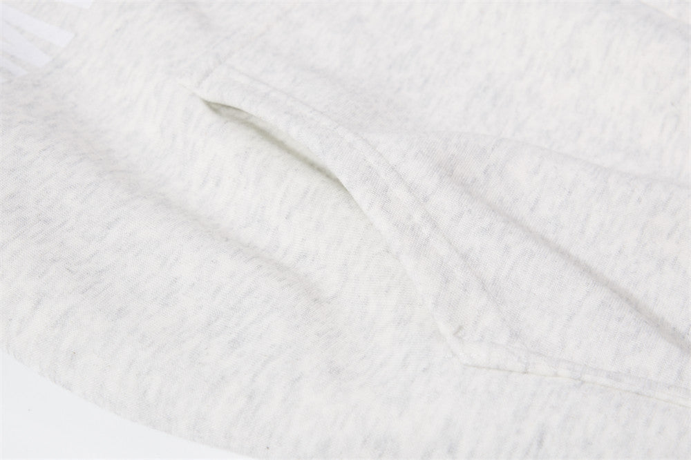 Bold Multi-Line Graphic Zip-Up Hoodie