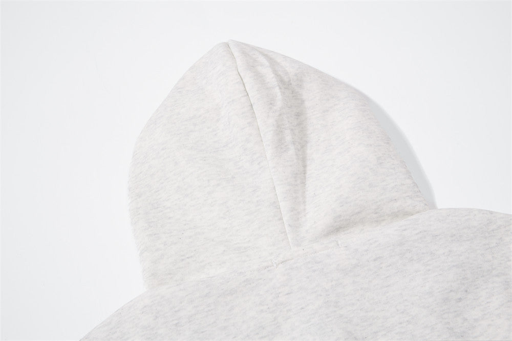 Bold Multi-Line Graphic Zip-Up Hoodie