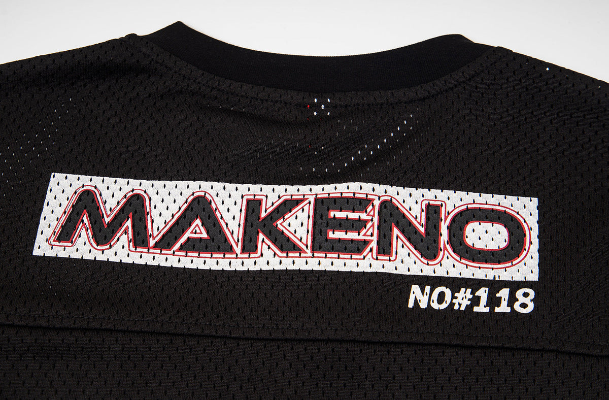 Bold Numeral Mesh T-Shirt with Wordmark