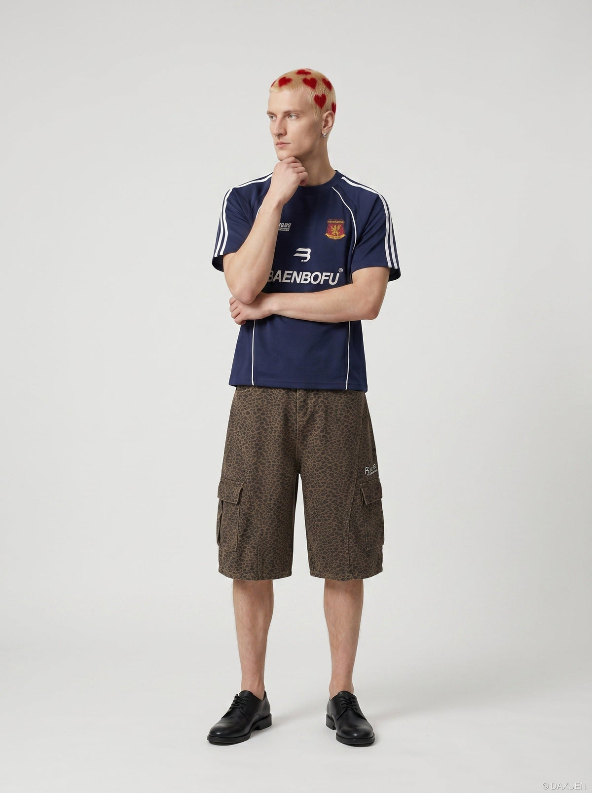 Bold Numeral Mesh T-Shirt with Wordmark
