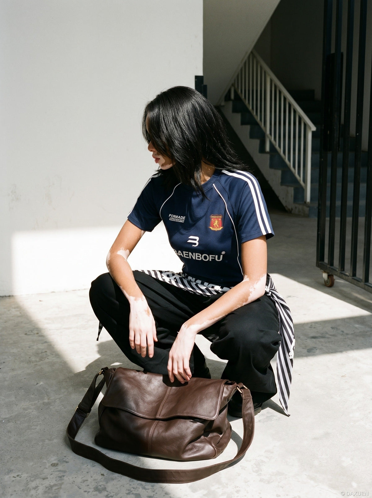 Bold Numeral Mesh T-Shirt with Wordmark