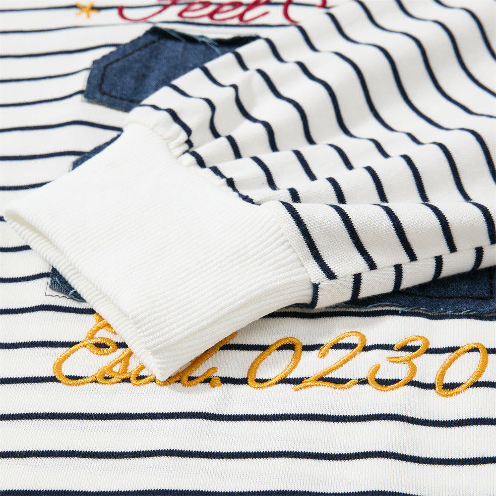 Bold Script Denim Appliqué Polo