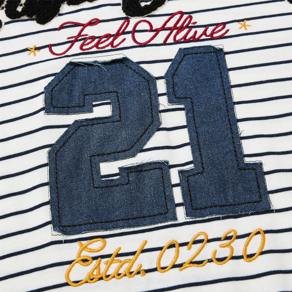 Bold Script Denim Appliqué Polo