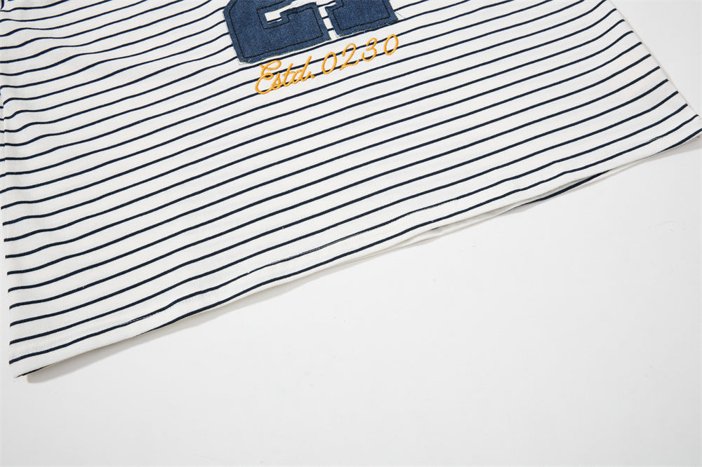 Bold Script Denim Appliqué Polo