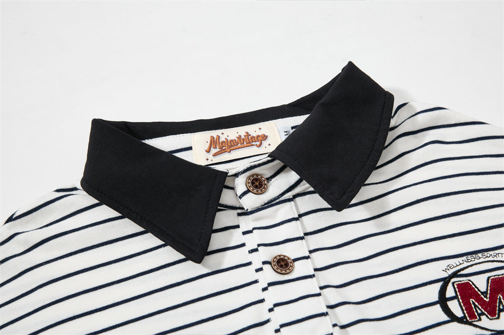 Bold Script Denim Appliqué Polo