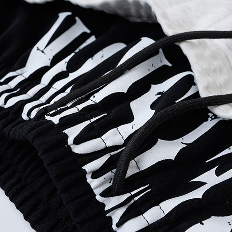 Bold Script Graphic Wide-Leg Sweatpants