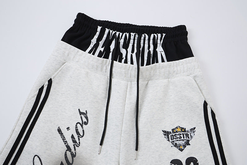 Bold Script Graphic Wide-Leg Sweatpants