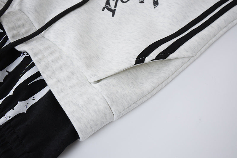 Bold Script Graphic Wide-Leg Sweatpants