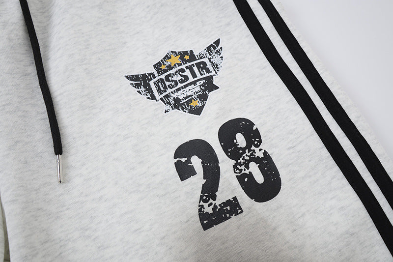 Bold Script Graphic Wide-Leg Sweatpants