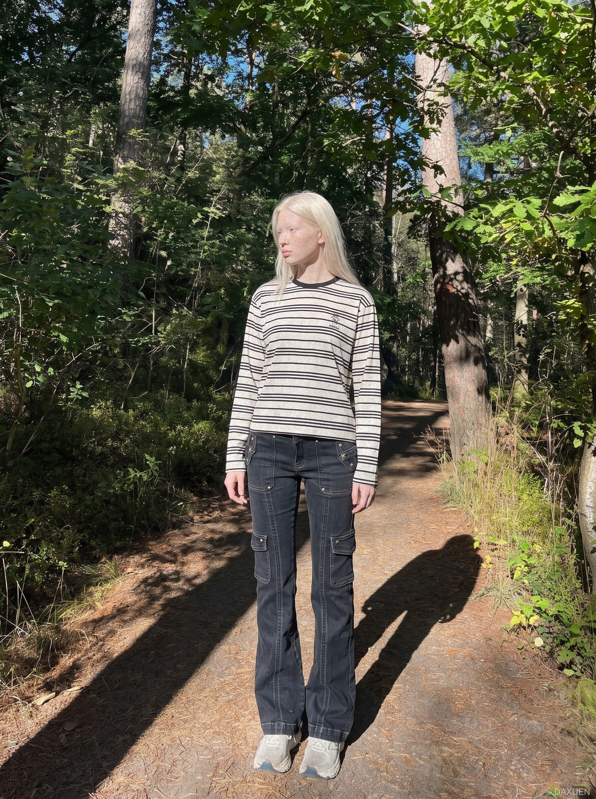Bold Striped Knit Long-Sleeve Top