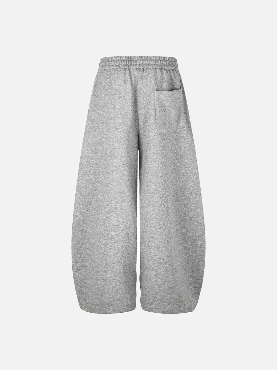 Bold Studded Letter Graphic Wide-Leg Sweatpants