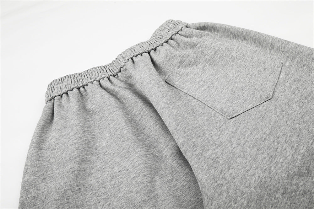 Bold Studded Letter Graphic Wide-Leg Sweatpants