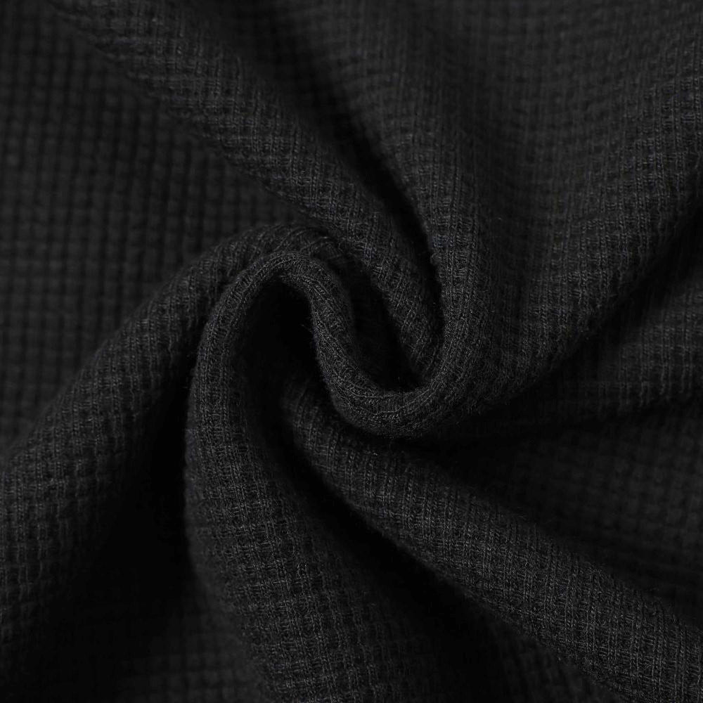 DAXUEN black mock neck pullover with bold wavy graphics