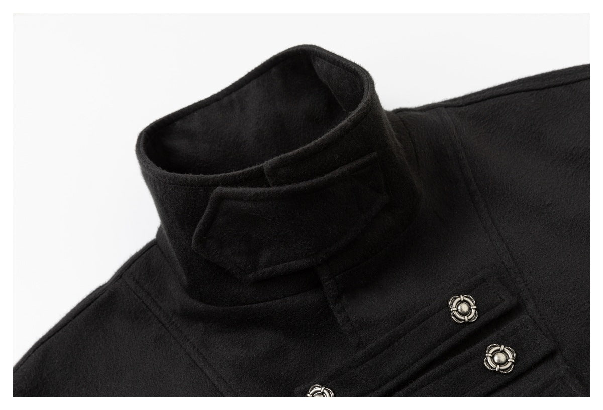 DAXUEN black oversized jacket with silver buttons