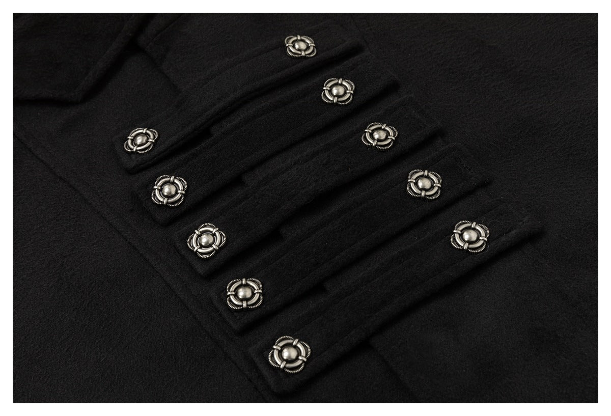 DAXUEN black oversized jacket with silver buttons