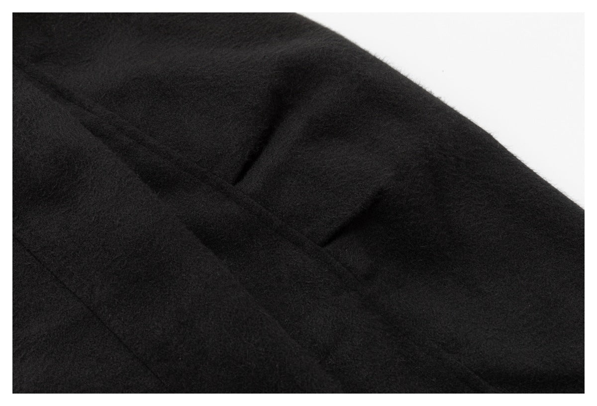DAXUEN black oversized jacket with silver buttons