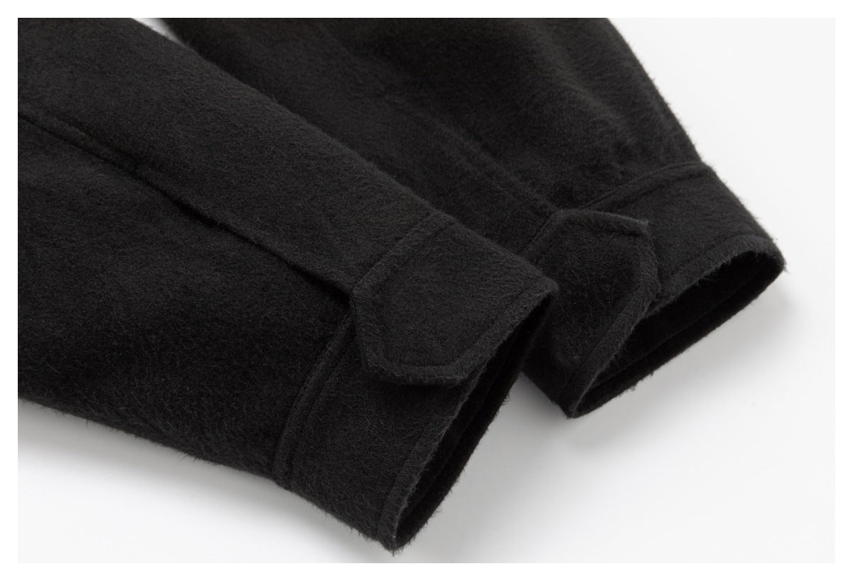 DAXUEN black oversized jacket with silver buttons
