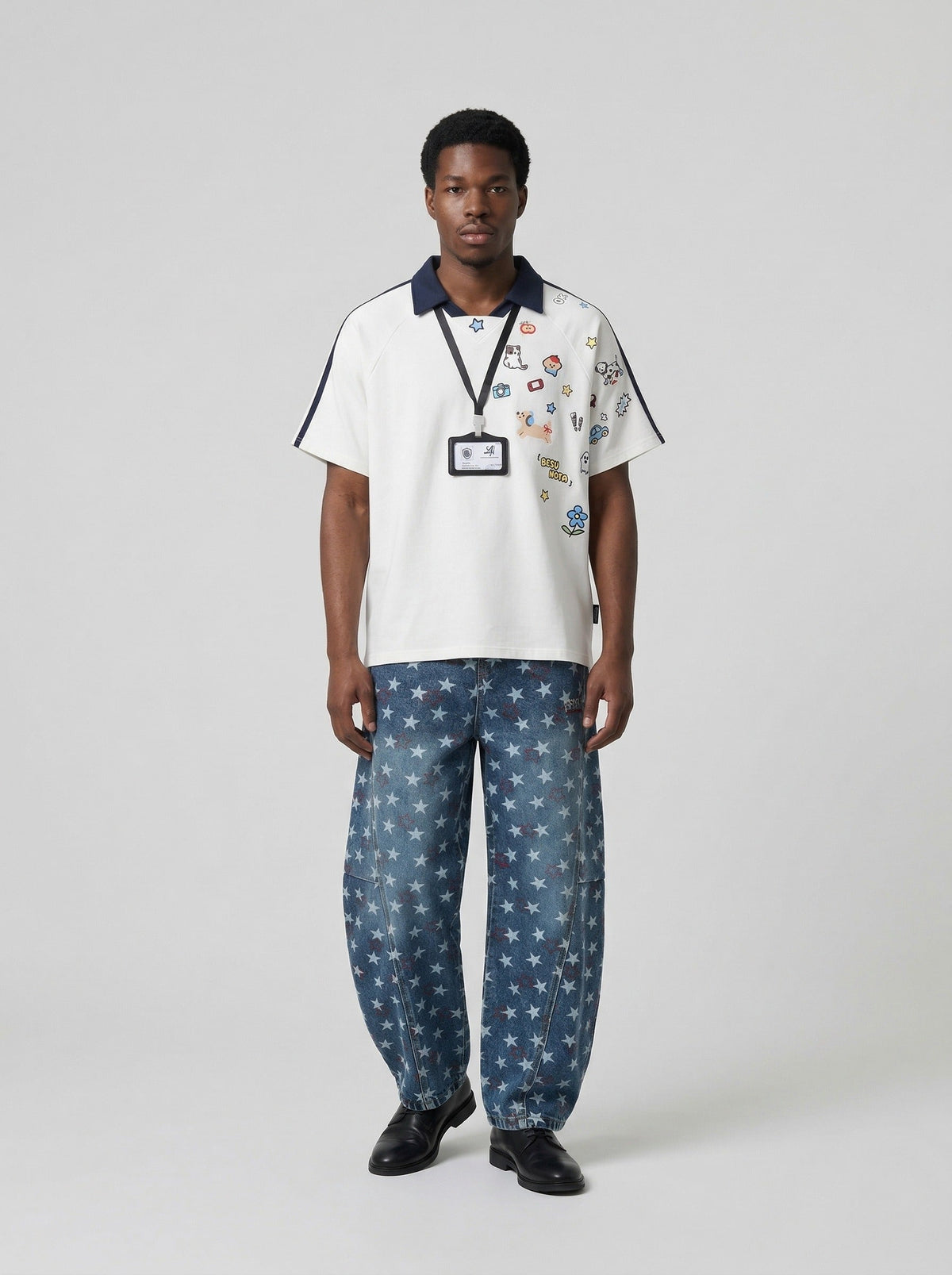 Cartoon Graphics Polo Shirt – Short Sleeve