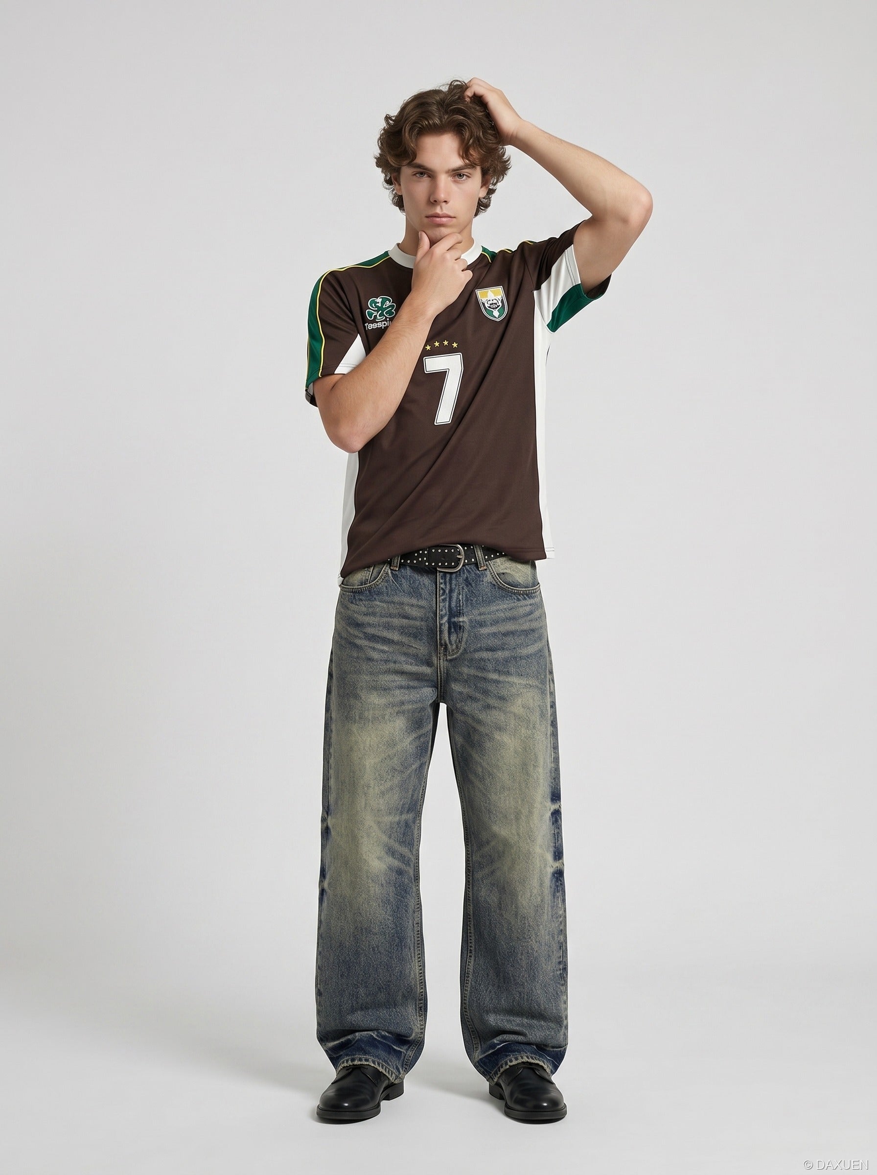 Retro Away No. 7 Football Jersey