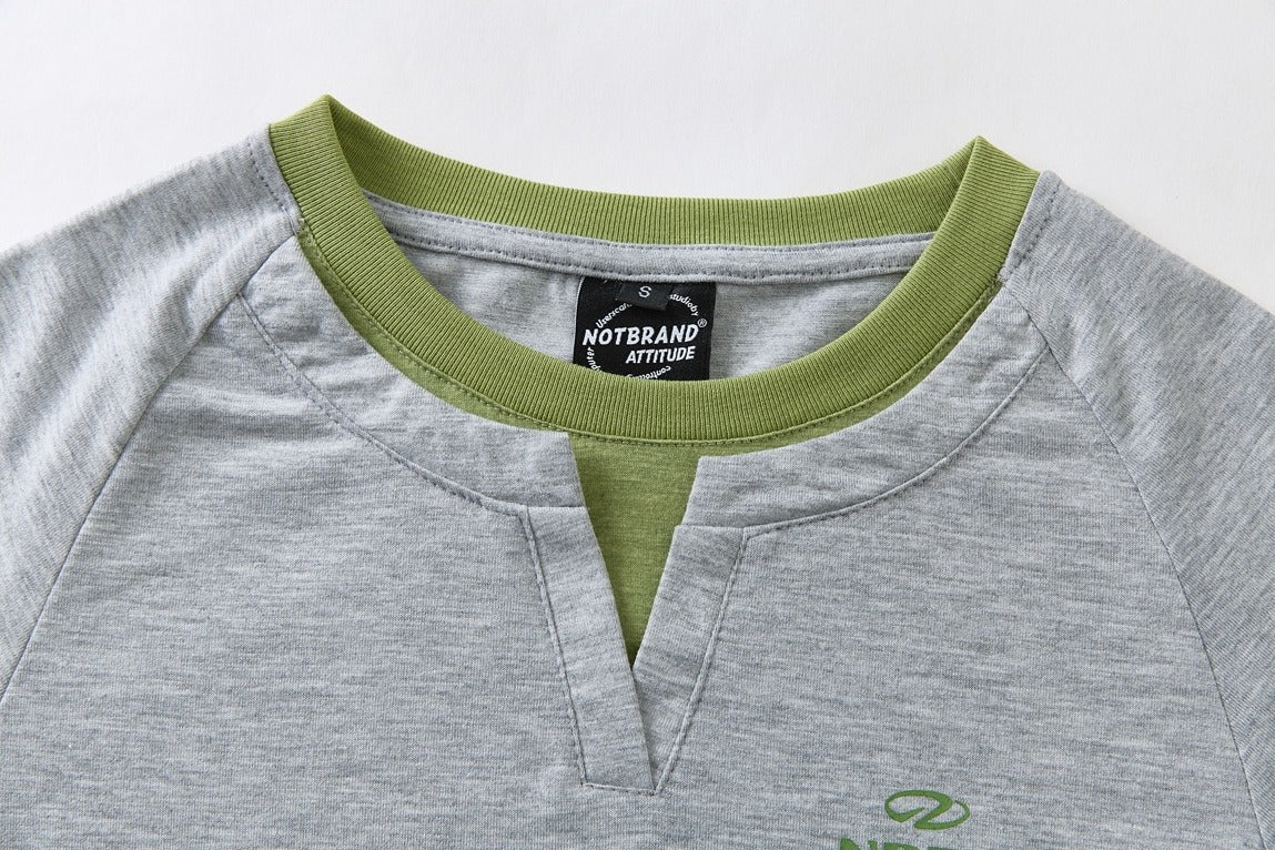 Color-Blocked Long-Sleeve Top with Logo