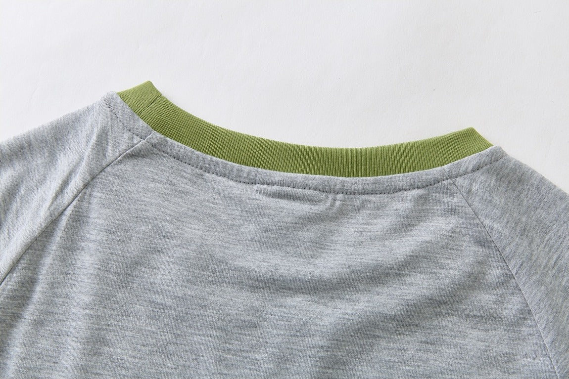 Color-Blocked Long-Sleeve Top with Logo