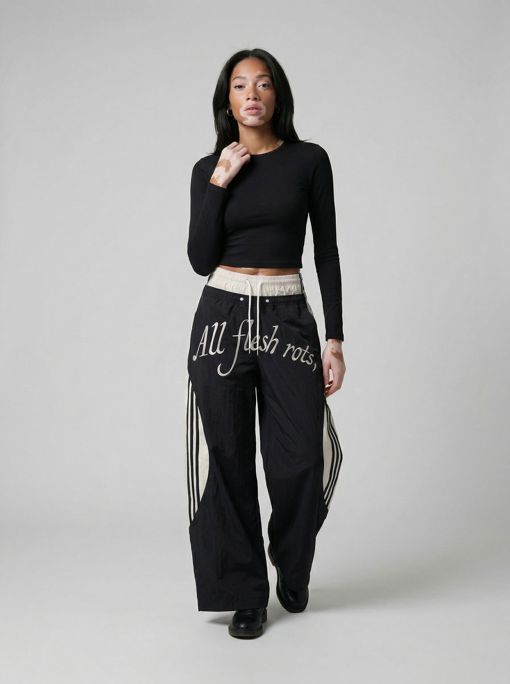 Color-Block Baggy Track Pants