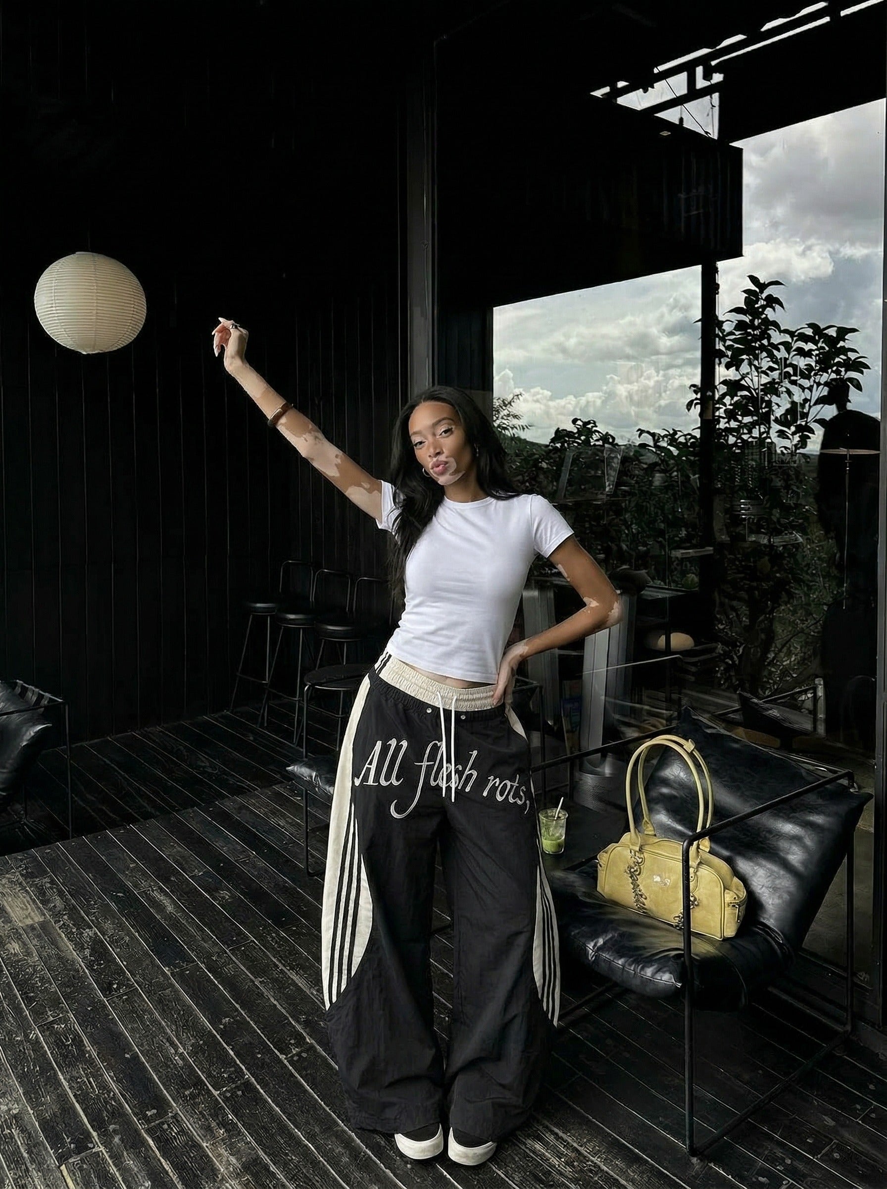 Color-Block Baggy Track Pants