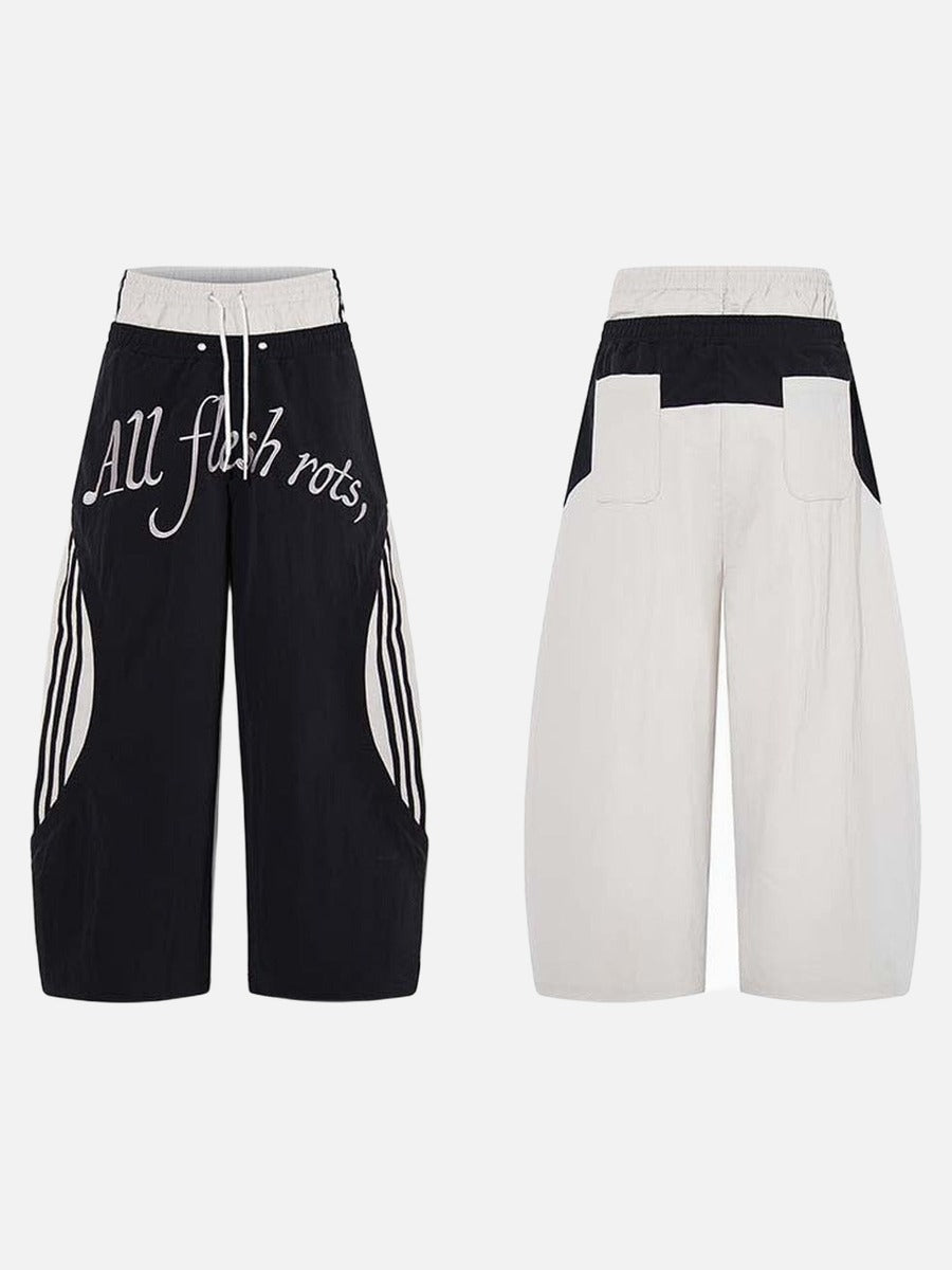 Color-Block Baggy Track Pants