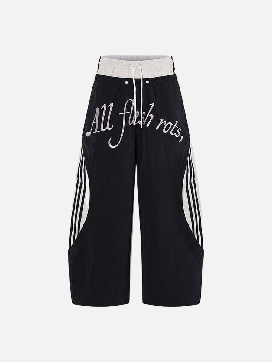 Color-Block Baggy Track Pants