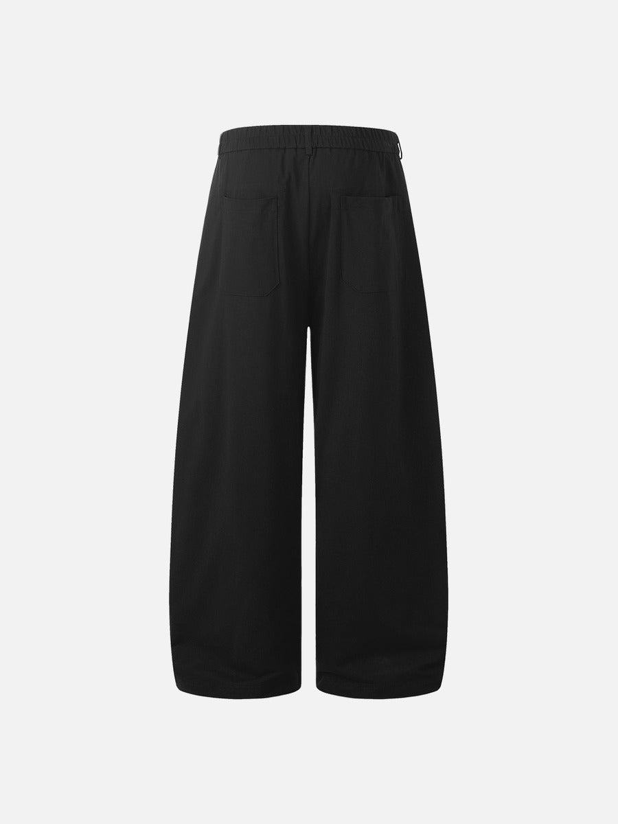 DAXUEN Loose-fitting wide-leg trousers in black and light beige