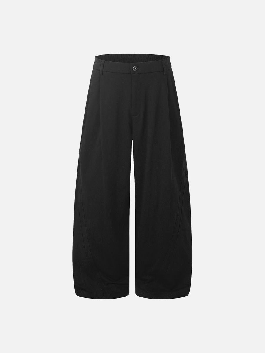 DAXUEN Loose-fitting wide-leg trousers in black and light beige