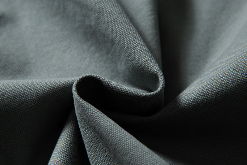 DAXUEN light grey contrasting corduroy collar boxy jacket