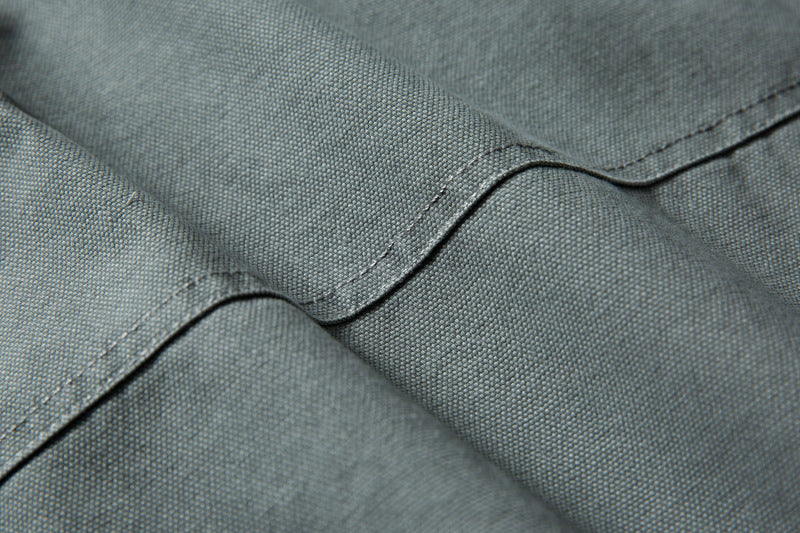 DAXUEN light grey contrasting corduroy collar boxy jacket